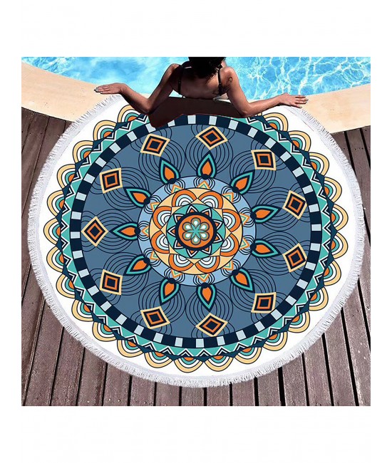 Abstract Round Beach Towel Abstract Round Beach Towel